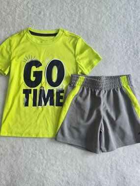 Pro Player Kids' Grey and Green Shorts